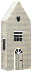 Dekoracja Snow House 19cm white grey