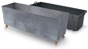 Donica ogrodowa z wkładem 77 x 23,5 x 30 cm Urbi Beton Effect marengo PROSPERPLAST