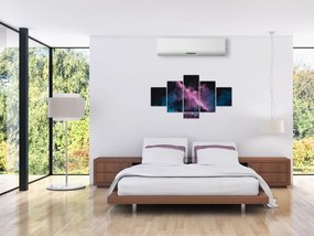 Obraz - Różowo - niebieski dym (125x70 cm)