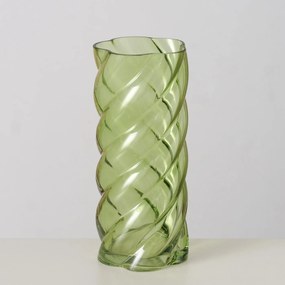 Wazon szklany z połyskiem CURVO, 30 cm