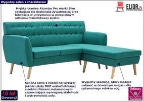 Tapicerowana pikowana sofa Kova 2G - zielona