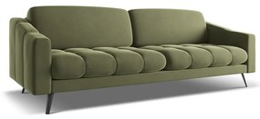 Zielona aksamitna sofa 238 cm Nalu – Makamii