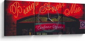 Obraz - Amore Mio (z zegarem) (90x30 cm)
