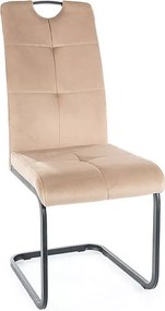 Krzesło tapicerowane AXO VELVET beżowe
