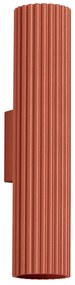 Kinkiet KARBON 30 ochra czerwona ryflowany SOLLUX  LIGHTING