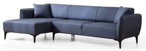 Niebieska sofa narożna Belissimo, lewy narożnik – Balcab Home