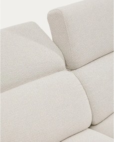 Beżowa częściowo rozkładana sofa z tkaniny szenilowej 214 cm Aurum – Kave Home