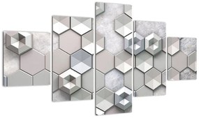 Obraz abstrakcji 3D (125x70 cm)