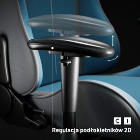 Fotel gamingowy materiałowy niebieski: Diablo X-Starter