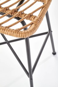 Rattanowy hoker z oparciem H97