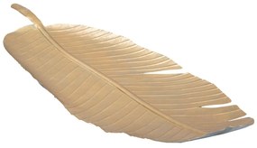 Dekoracja w złotym kolorze Mauro Ferretti Leaf, 55,5x18 cm