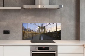 Szkło do Kuchni na Ścianę Skyline o Zachodzie Słońca