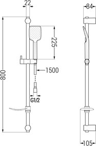 Mexen Caro DF62 bateria prysznicowa z zestawem prysznicowym, chrom - 74664DF62-00