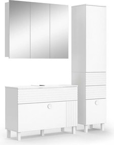 Zestaw mebli łazienkowych biały 100x37x72 sola