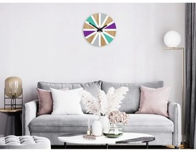 Zegar na ścianę nowoczesny efektowny okrągły cichy do kuchni salonu pokoju