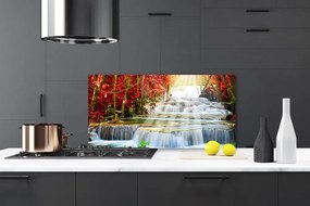 Panel Szklany Wodospad w Ukrytej Gęstwinie