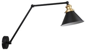 Kinkiet FUNDO 1xE27/40W/230V czarno-złoty