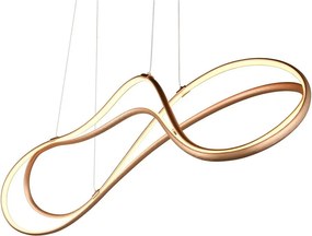 Lampa wisząca LED w kolorze złota z metalowym kloszem Nala – Trio Select