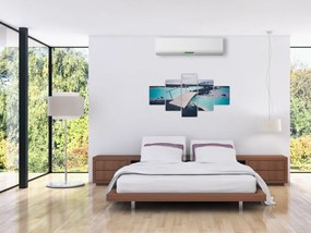 Obraz drewnianego mostu (125x70 cm)