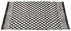 Czarno-biały dywanik łazienkowy z plastiku z recyklingu 50x80 cm Tara – Wenko