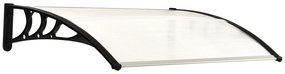 Przezroczyste Zadaszenie Drzwi Outsunny 100 x 75 cm z Poliwęglanu i Aluminiowymi Listwami