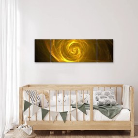 Obraz abstrakcyjnej żółtej spirali (170x50 cm)