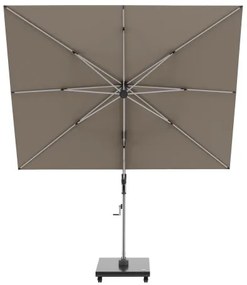 KNIRPS 320 x 320 cm - luksusowy wahadłowy parasol ogrodowy z drążkiem bocznym : Kolor parasola Knirps - Brązowy
