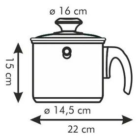 Dwuwarstwowy garnek do mleka z pokrywką Tescoma, 2 l