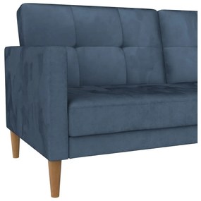 Niebieska aksamitna rozkładana sofa 207 cm Lilly – Støraa