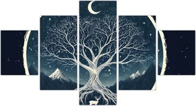 Obraz – Magiczne drzewo z jeleniem II. (125x70 cm)
