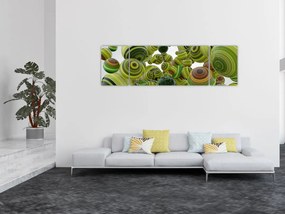 Obraz pasiastych kulek (170x50 cm)