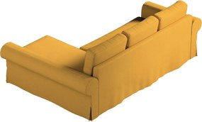 Pokrowiec na sofę Backabro rozkładaną z leżanką kolor żółty tkanina strukturalna