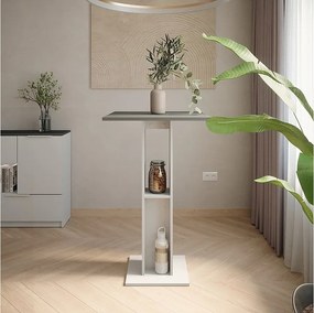 Stół barowy biały/antracyt 65x65x106 repose