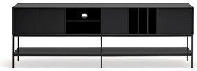Czarna szafka pod TV 220x74x45 cm Platt – Teulat
