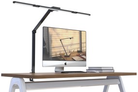 Lampa LED na biurko CLARIO, zacisk, pilot zdalnego sterowania