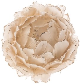 Zawieszka kwiatowa z piór różowa, 8 cm