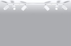 Plafony nowoczesny Briix, stal - 6 źródło światła 4000K - L.118 x H.16 cm - biały