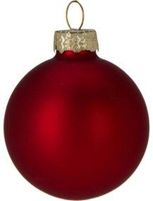 Zestaw 16 szt. ozdób choinkowych Crystal Harmony, czerwony, śr. 6 cm, szkło