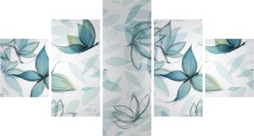 Obraz - Niebieskie motyle (125x70 cm)