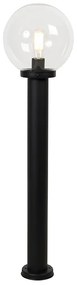 Zewnetrzna Stojąca lampa zewnętrzna czarna z przezroczystym kloszem 100 cm IP44 - Sfera Nowoczesny Oswietlenie zewnetrzne