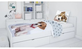 Szara bawełniana pościel dziecięca jednoosobowa 140x200 cm Dog – Jerry Fabrics