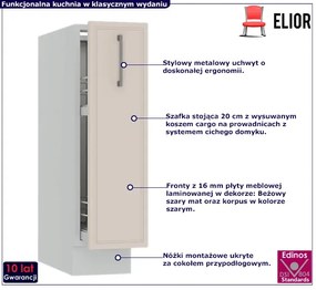 Szafka kuchenna cargo 20 cm - Staford 4X