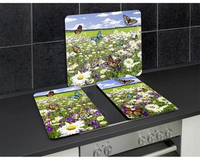 Płyty ochronne na kuchenkę ze szkła hartowanego zestaw 2 szt. 52x30 cm Summer Meadow – Maximex