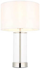 Endon 102674 - ściemnialna lampa stołowa LESSINA 1xE27/10W/230V błyszczący chrom/biały