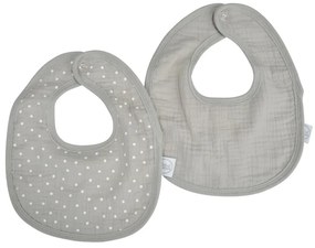 Szare śliniaki muślinowe zestaw 2 szt. – Bébé Douceur