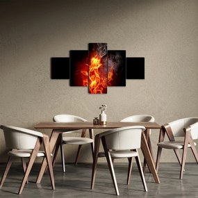 Obraz - Róże w ogniu (125x70 cm)
