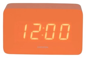 Karlsson 5983OR designerski zegar LED z alarmempomarańczowy, 10 cm