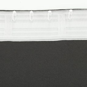 Zasłona BASIC na taśmie marszczącej 140x260cm czarny szenil 1 szt.
