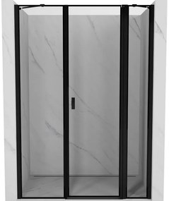 Mexen Mist drzwi prysznicowe uchylne prawe 145 cm, czarna ramka, czarne - 8A4-145-001-70-70-P