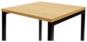 Czarny/w naturalnym kolorze stołek w dekorze dębu Frame – Woodman